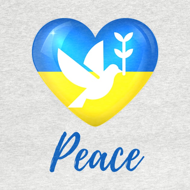 Ukraine Heart Peace Dove by She Gets Creative